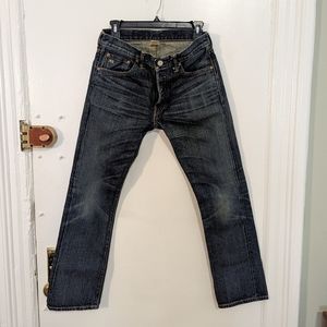 Ralph Lauren Double RL RRL Boy Fit Selvedge Straight Leg Jeans